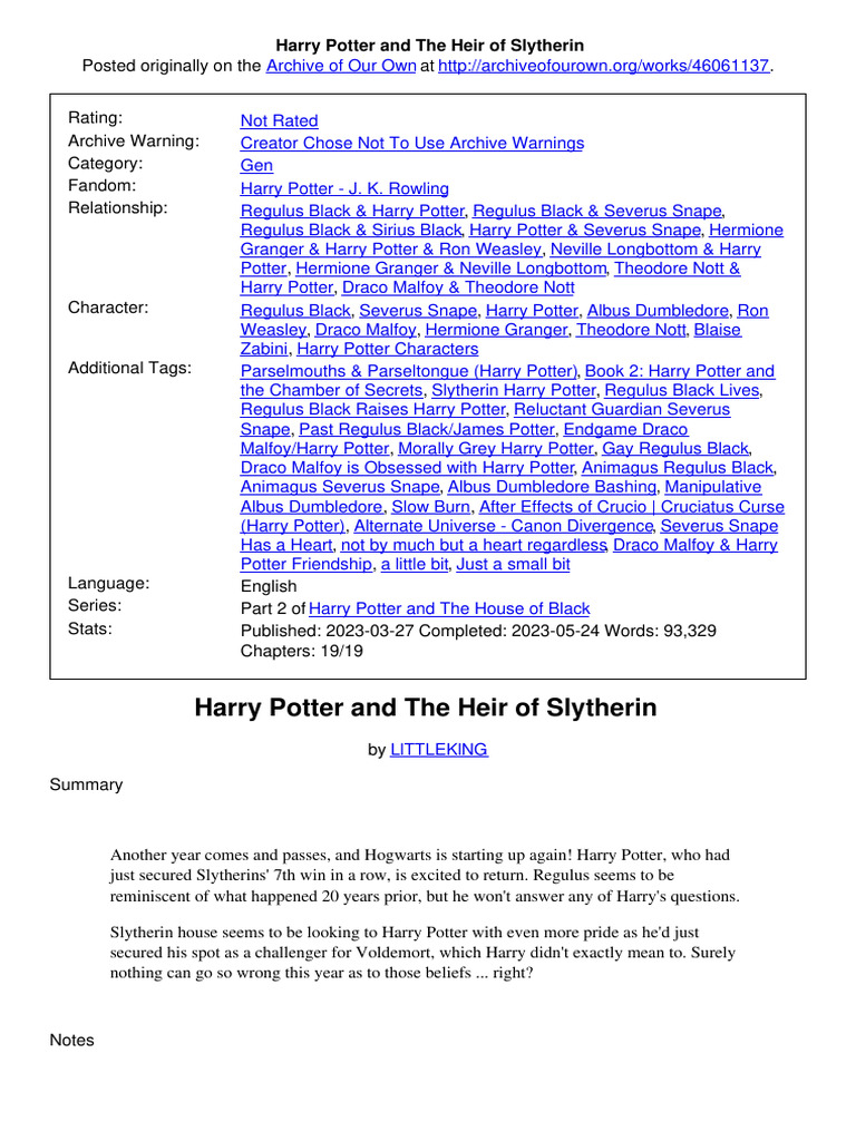 Harry Potter and The PDF Fantasy Fantasy Worlds