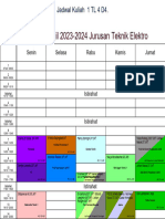 Semester Ganjil 2023-2024 Jurusan Teknik Elektro: Senin Selasa Rabu Kamis Jumat