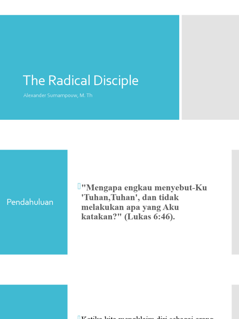 The Radical Disciple's Traits PDF