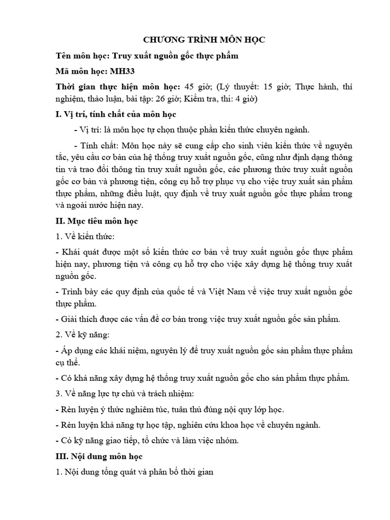 33.Mh33 - CDSTH - Truy Xuat Nguon Goc | PDF