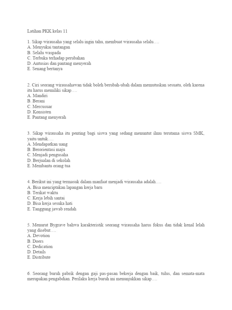Latihan Pkk 11 Pdf