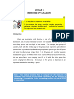 MODULE 5 - Measures of Variability