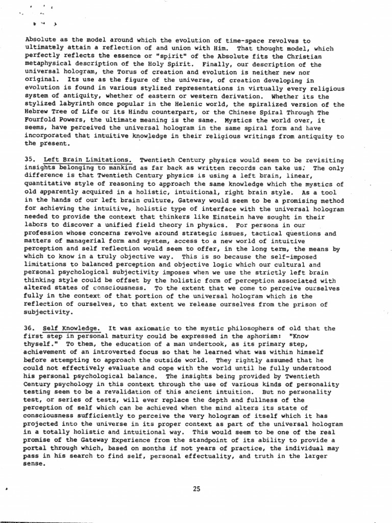 Analysis and Assessment of Gateway Process | PDF | Philosophy | Self ...