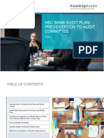 Bank Audit Plan