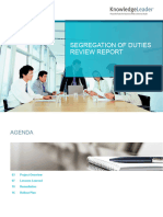 Segregation of Duties Review Report