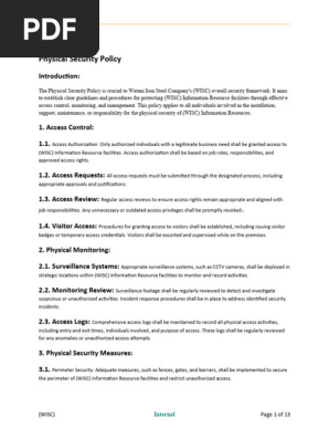 Physical Security Policy fawwaz