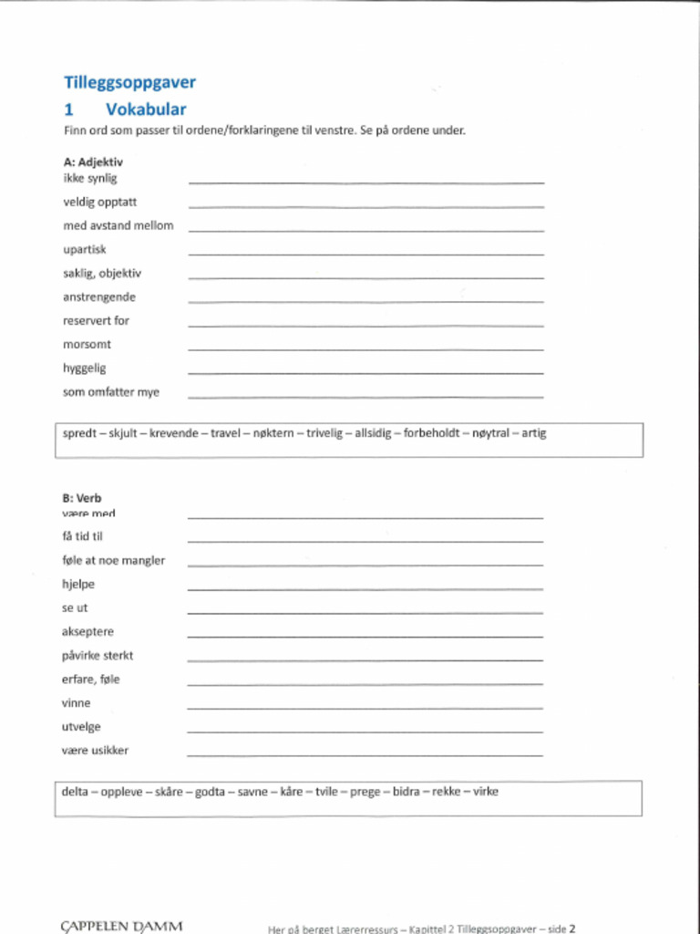 Kap 2 Tilleggsoppgaver 1-8 | PDF