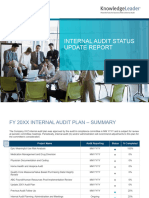 Internal Audit Status Update Report