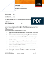 ENSE501 Programming For Engineering Applications 2020