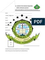 Biodata Santri Putra Pondok Pesantren