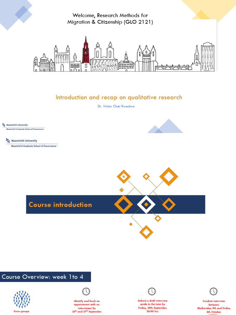 Course Introduction And A Recap On Qualitative Reseach Pdf