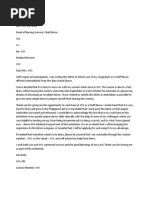 Nurse - Resignation Letter