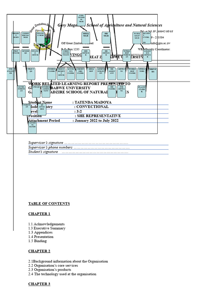 Work-Related Learning Report: SHEQ Management at Fossil Contracting | PDF