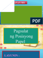 Pagsulat NG Posisyong Papel