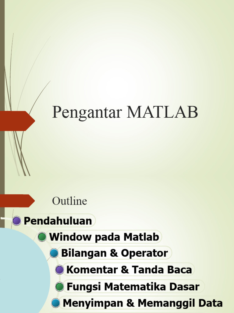 Pertemuan 2 Pengantar - Matlab | PDF | Komputer