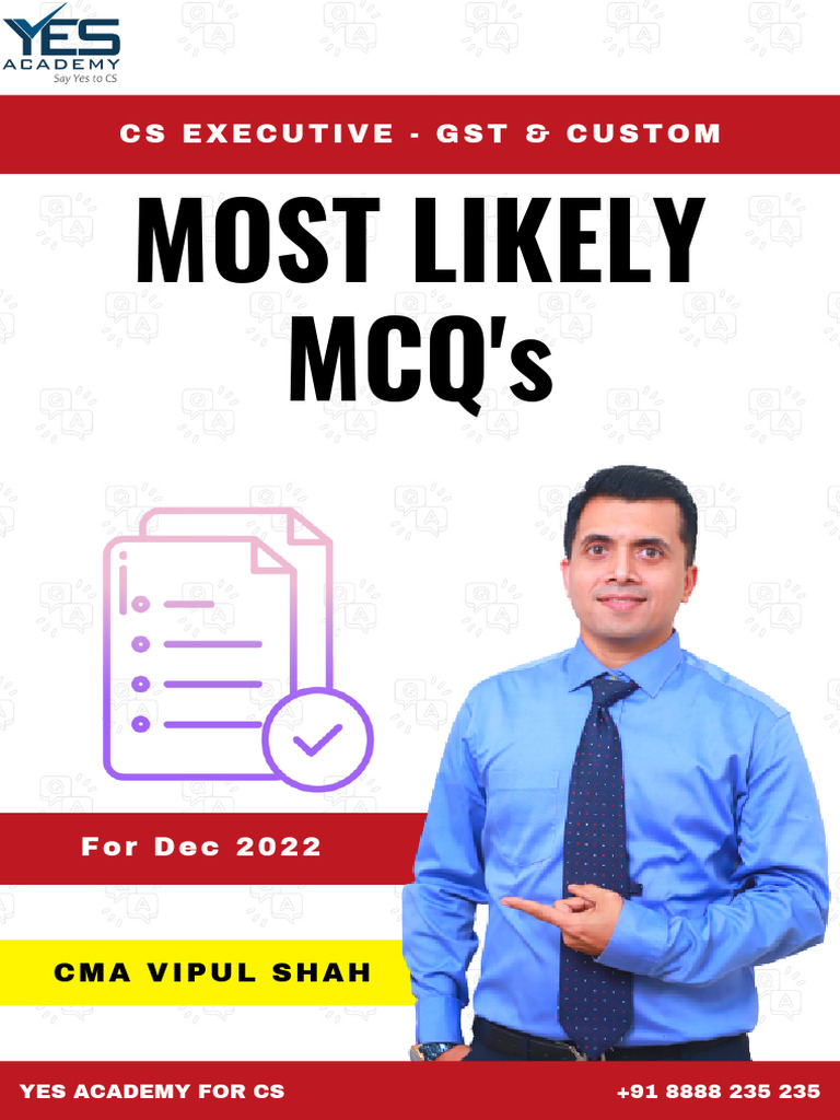 Gst Mcq S Pdf Invoice Payments