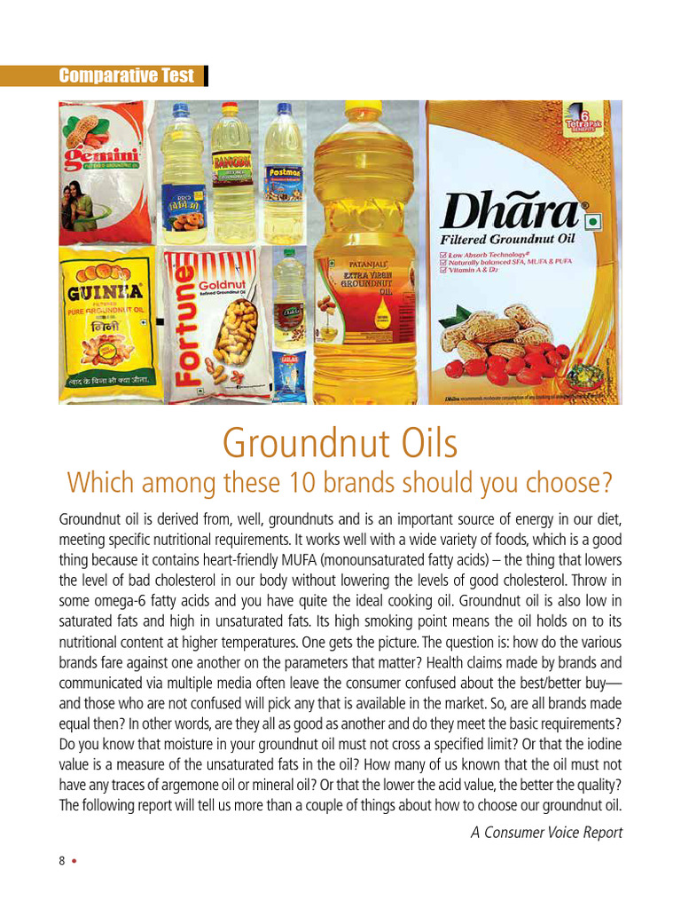 Groundnut Oils PDF Fat Fatty Acid