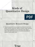 Kinds of Quantitative Design