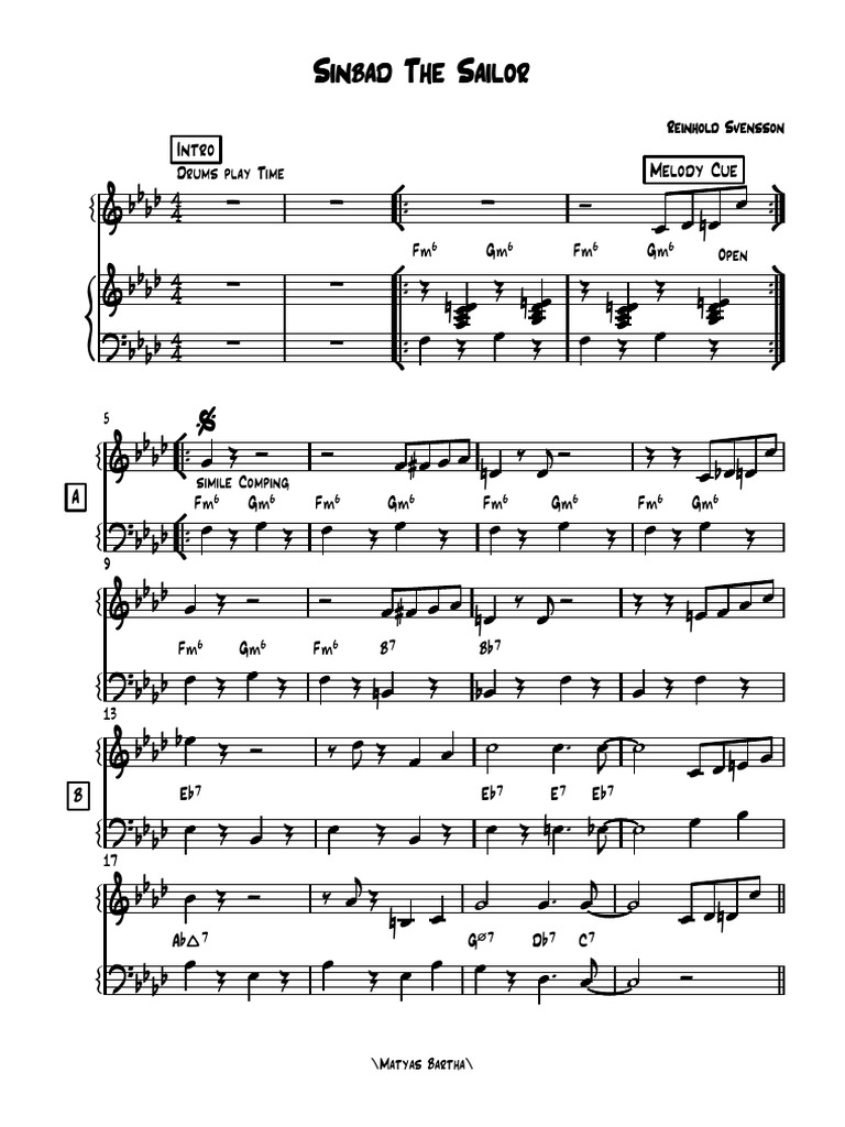 Sinbad The Sailor - Full Score | PDF