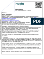 2019-Earnings Management & Institutional Investor Trading Prior To Earnings Announcement