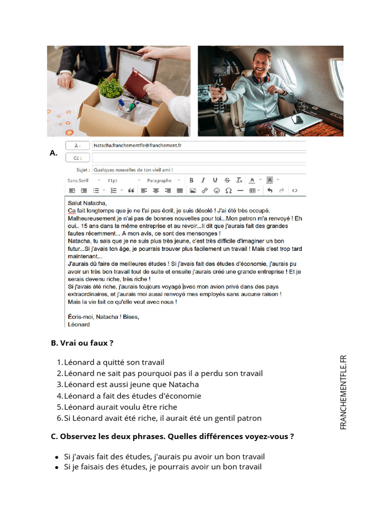 Hypothèses au conditionnel passé | PDF