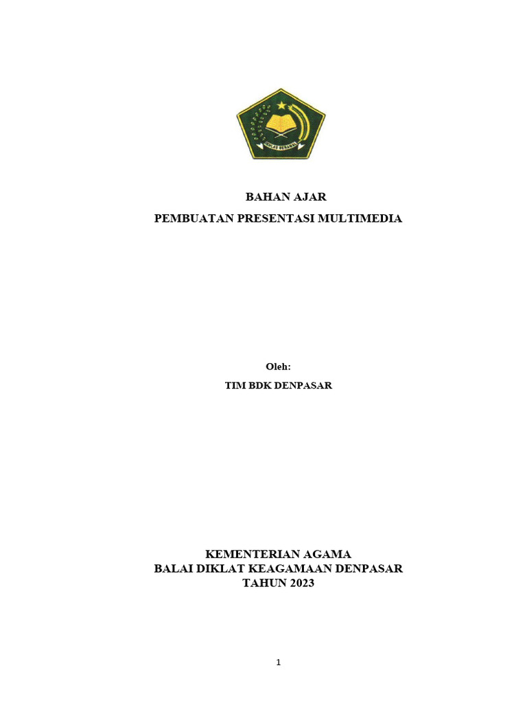 Bahan Ajar-Pembuatan Presentasi Multimedia-OK | PDF