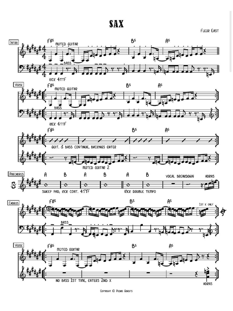 Sax Score | PDF