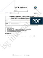 CL - 6 - SAMPLE QUESTION PAPER - MATH - FE - CAMB - 2k23