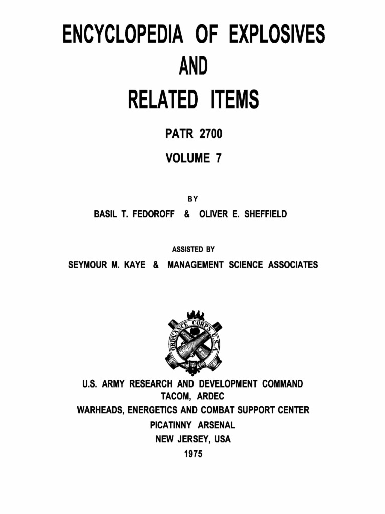 Encyclopedia of Explosives and Energetics | PDF | Combustion | Materials