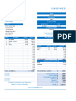 Job Invoice Template