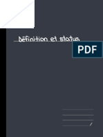 Définitions Et Statut