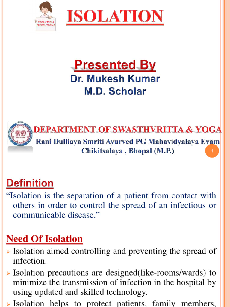 Isolationwardinhospital 180913070258 | PDF | Infection | Clinical Medicine