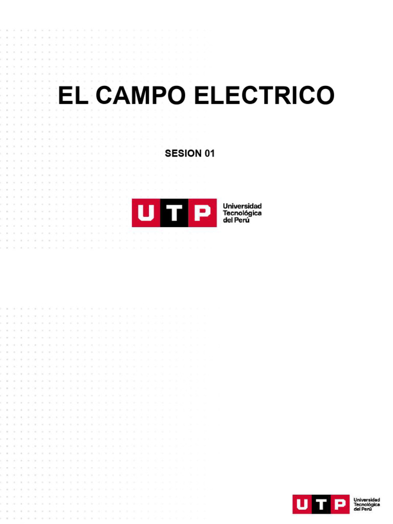S03.s1 EL CAMPO ELECTRICO | PDF | Electricidad | Corriente eléctrica