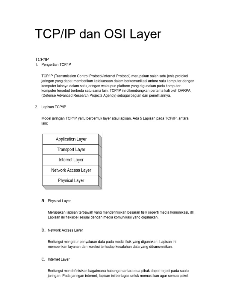 TCP IP Dan OSI Layer | PDF