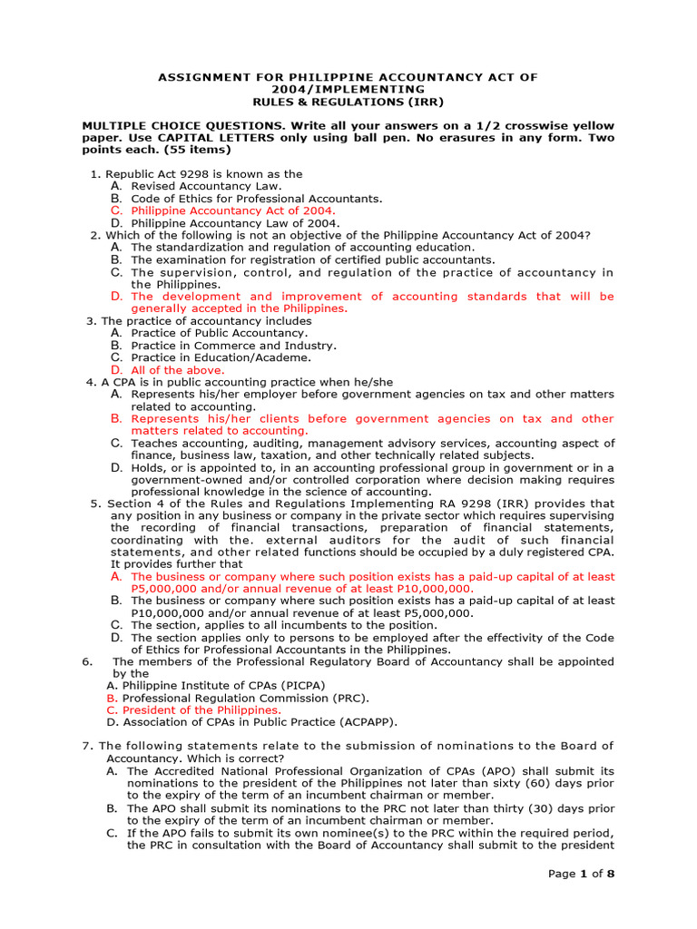 Answer Key Assignment For Chapter 3 | PDF | Certified Public Accountant ...