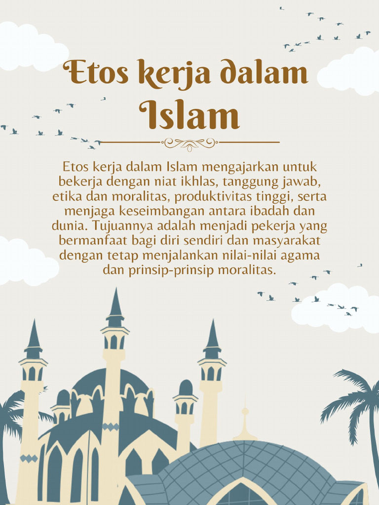 produktivitas kerja dan nilai Islam