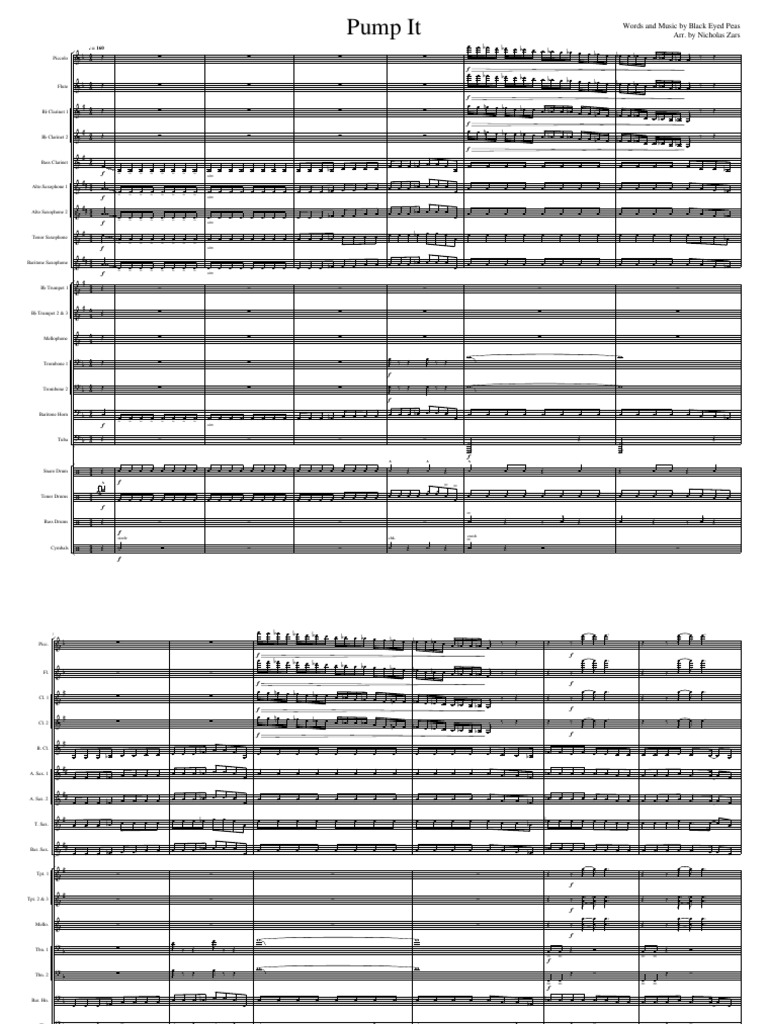 Pump It (Black Eyed Peas) Banda PDF Music Production Brass
