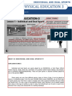 Individual and Dual Sports Lesson 1