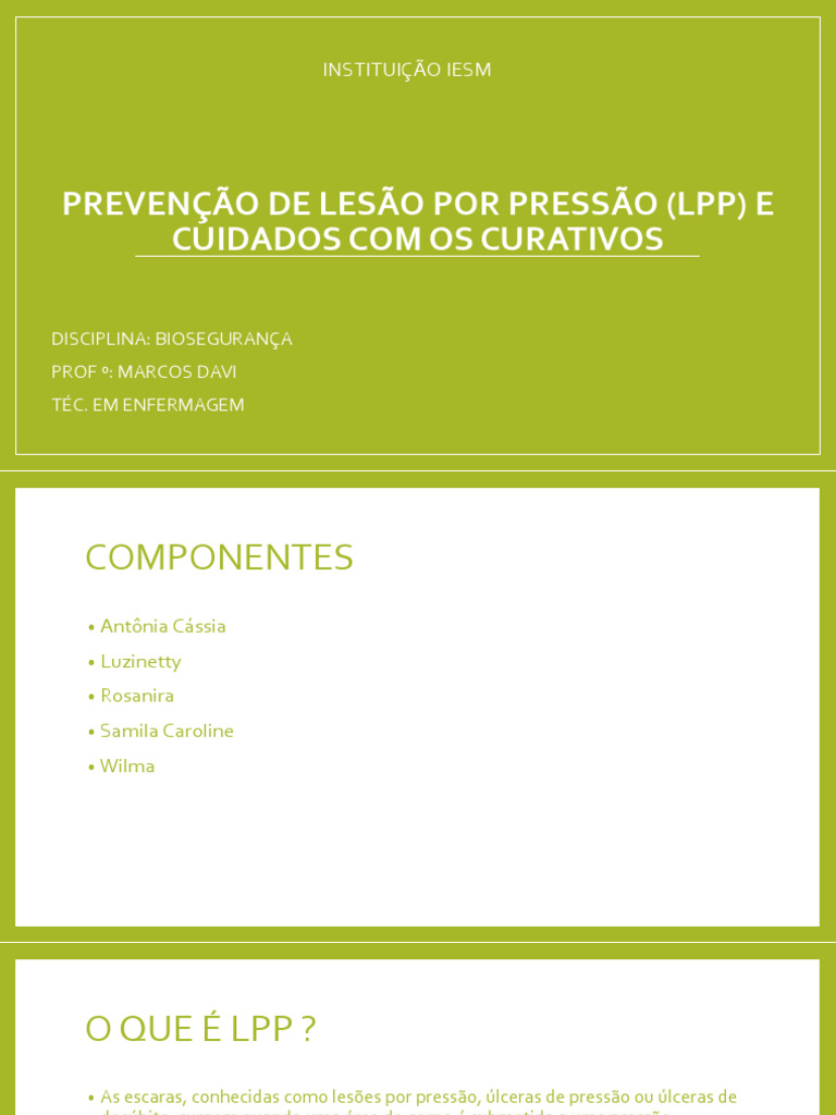 Prevenção e Cuidados com LPP | PDF | Causas de morte | Medicina Clínica