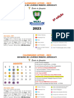 Calendário Escolar MLRJ - 2023 - 6 Edição