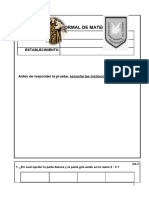 PRUEBA Informal Matematica 8 Basico 2022