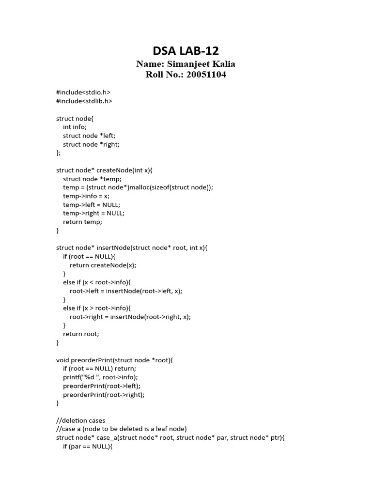 Dsa Lab12 | PDF | Computing | Computer Data