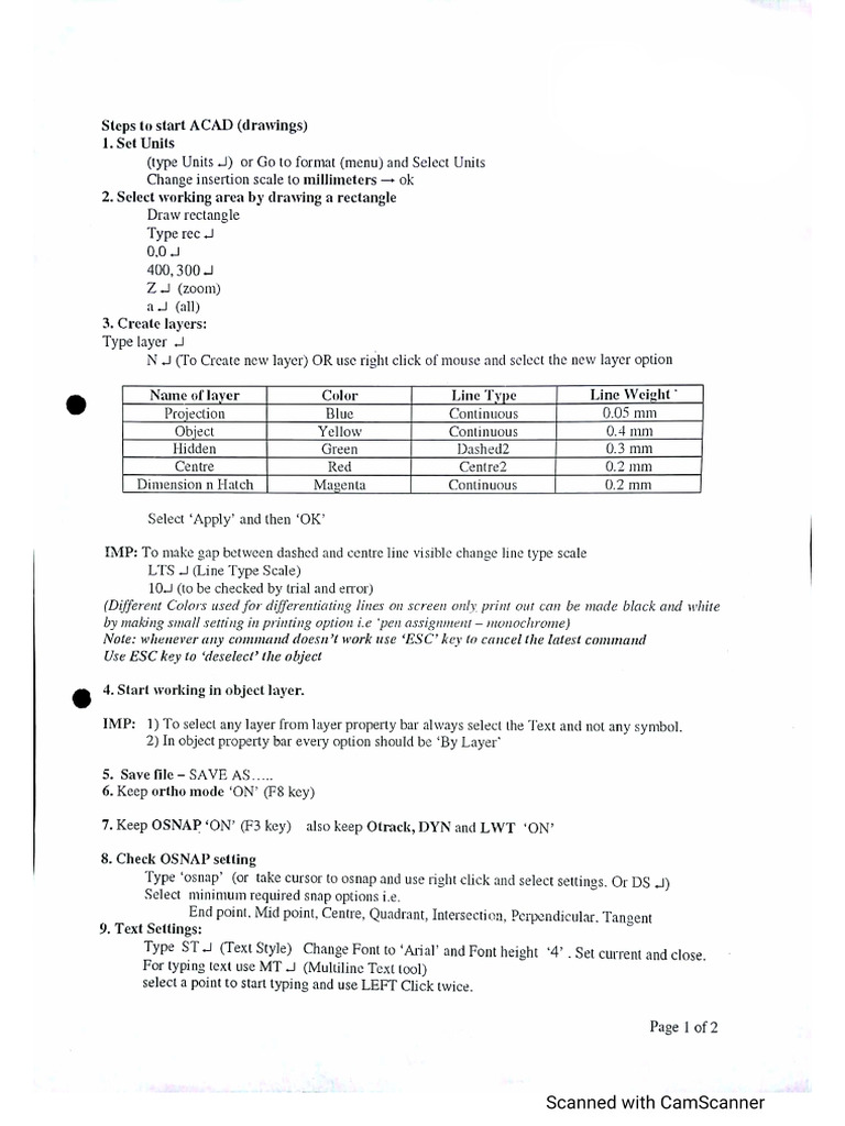 Autocad Steps Pdf