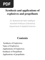 Lecture 29 Synthesis and Applications of Explosives and Propellants