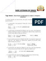 Cálculos de diluição e administração de medicamentos