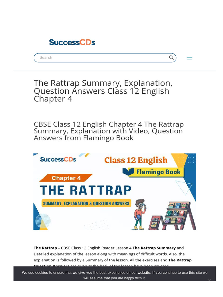 Www Successcds Net Cce Cbse Class Xii English The Rattrap Html Pdf