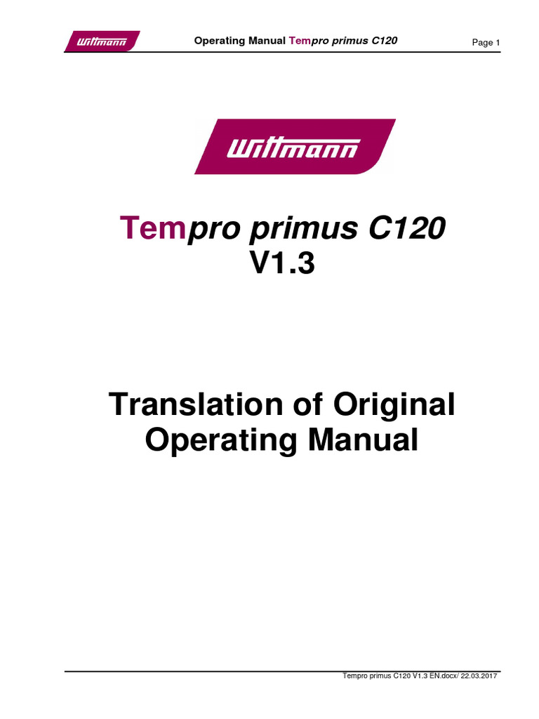 Tempro Primus C120 V1.3 EN | PDF | Business | Technology & Engineering