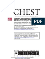 Indices in Mechanically Ventilated Patients Prognostic Value of Different Dead Space