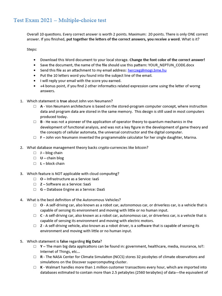 Informatics 2021 Testexam Download Free Pdf Virtual Reality
