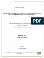 Informe-Control de Calidad-Rx Convencional-Centro Radiológico Campo Elías Castillo